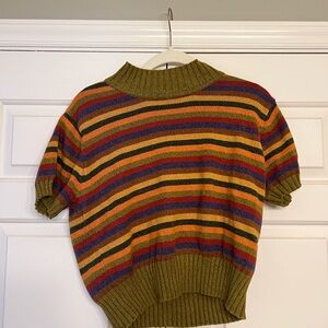 Liz Claiborne Petite Striped Multicolor Women's Sweater